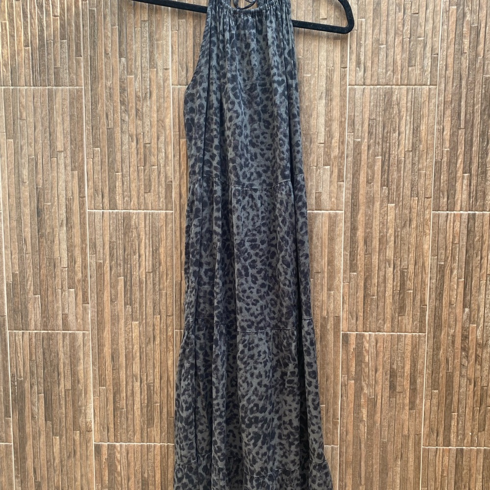 REDUCED Animal print halter maxi dress